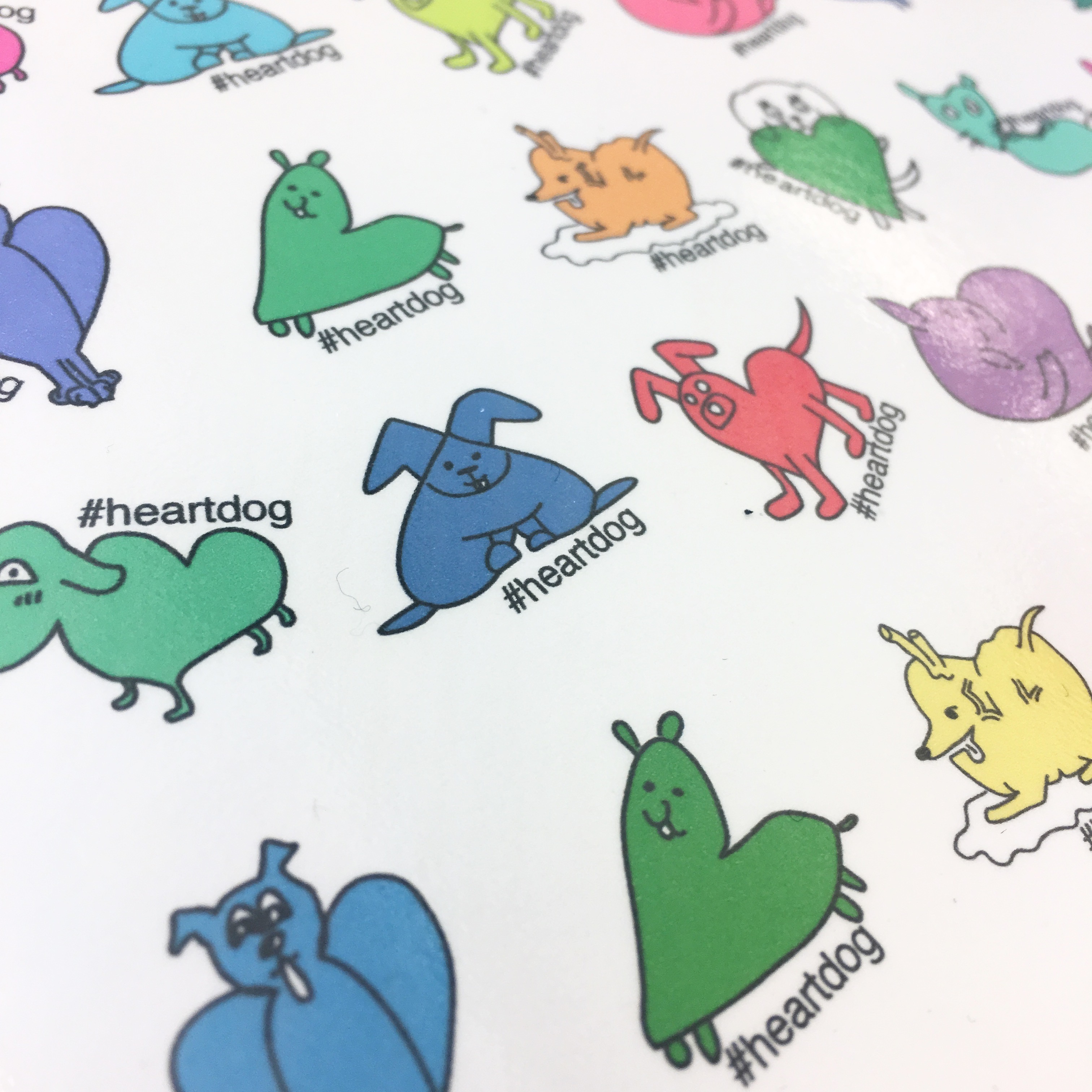 heartdog sticker sheet 